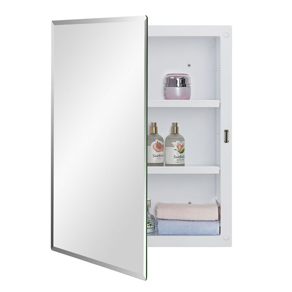 Wrought Studio White Plastic Bathroom Medicine Mirror Wayfair
